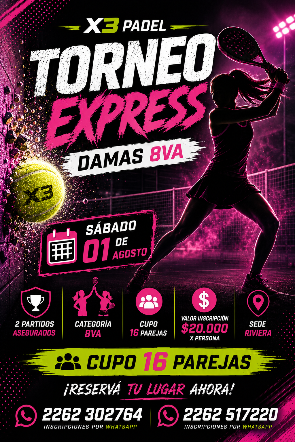 DAMAS 8VA EXPRESS X3-RIVIERA Segunda Fecha